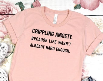 Camiseta divertida para la ansiedad paralizante, camiseta para introvertidos con salud mental