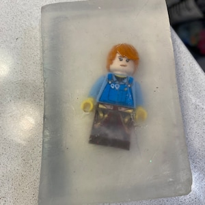 Lego figure stuck in soap