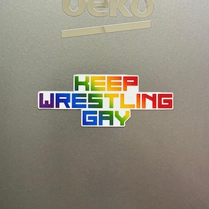 Keep Wrestling Gay Magnet: Pro Wrestling AEW WWE WCW Theme (2.5in)