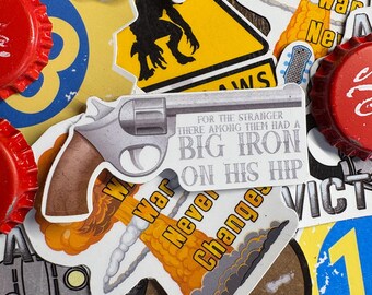 Big Iron Sticker: Fallout New Vegas Video Game Theme