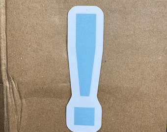 Blue exclamation mark - Metal Gear Solid Alert Symbol 2.5" sticker
