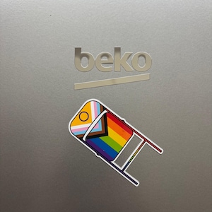 Steel Chair Pride Magnet: Pro Wrestling AEW WWE WCW Themed fridge magnet (2.5in)