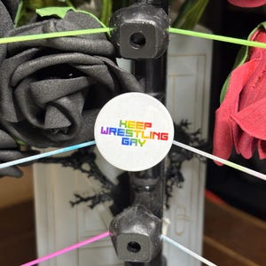 Keep wrestling gay 25mm/1in button badges, Pro Wrestling themed Pin Badge AEW WWE