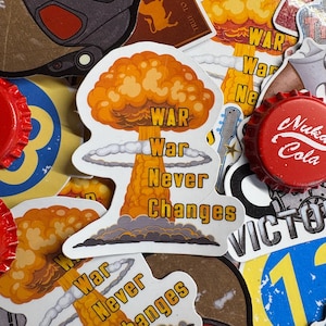 Fallout Sticker: War Never Änderungen (6.5 cm)