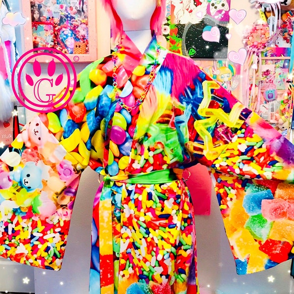 EXPLOSION COLORÉE ! Kimono pop arc-en-ciel Decora