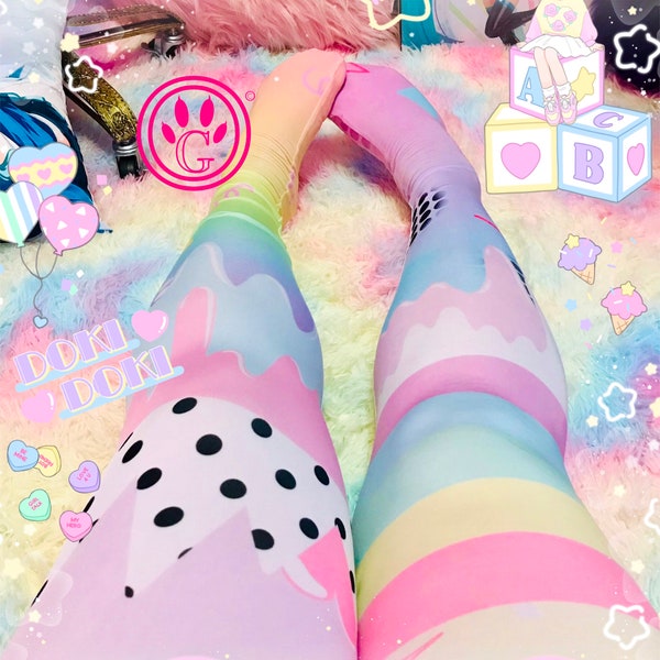 PASTEL.EXE” Pastel Fairykei Decora Unisex Tights