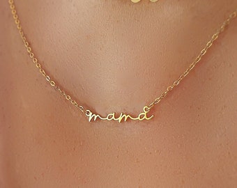 Mamá de Aitana de Armas • Collar Delicado • Collar Apilable • Regalo para Mamá • Collar de Oro 18k • Collar Minimalista • Regalo del Día de la Mamá