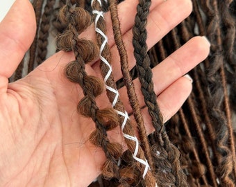 Ombre Dreadlocks Set: 50 DE Black to Brown Synthetic Dreads Extensions,  Everyday Wear