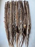 Boho Earth Tone Dreadlocks: Viking Elf Synthetic Hair Extensions product logo