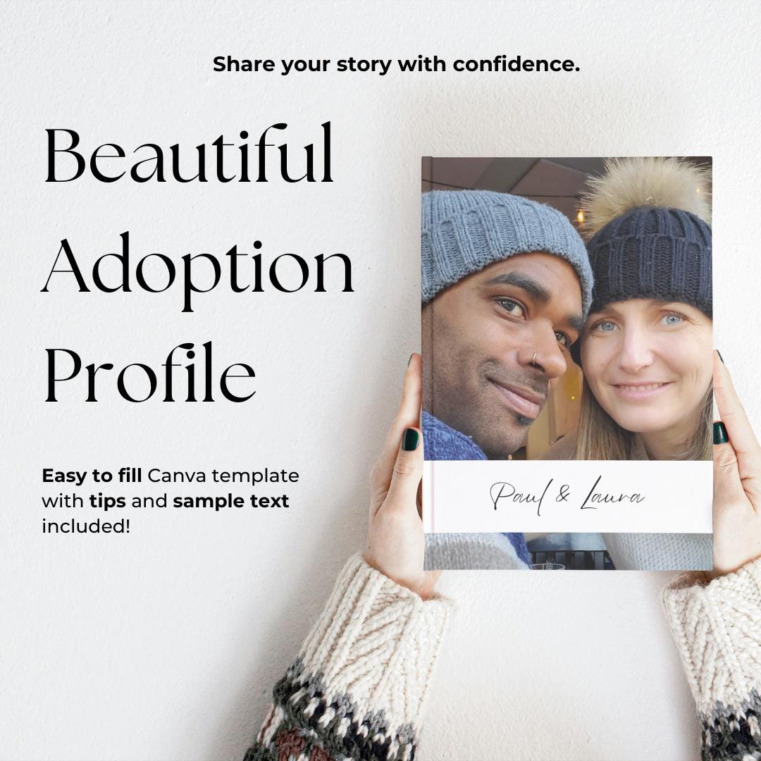 Adoption Profile Book Template: Editable Canva Design With Sample Text ...