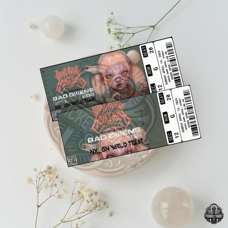 Printable Bring Me the Horizon Ticket NX_GN WRLD Tour,music Concert Show,surprise Gift Reveal