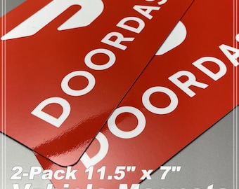 DoorDash Car Magnets 11.5" x 7" 2-Pack