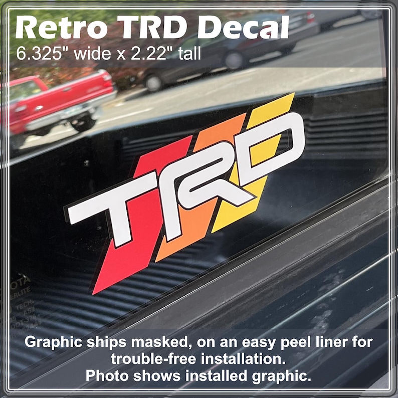 Toyota TRD Heritage Decal: Retro Stripes, High Gloss Finish - Etsy