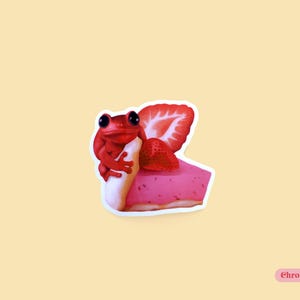 Sticker autocollant Grenouille Fraise - Fructizoo