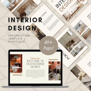 Interior Design Template | Interior Designer Portfolio | Client Presentation Template | E-Design Presentation Board | Canva Template