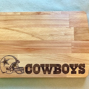 Dallas Cowboys football Charcuterie Board Cutting Board Kitchen Serving Tray Personalized Wood New Home Decoration Gift Anniversary Birthday