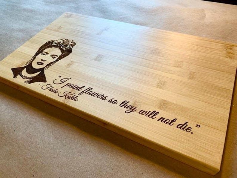 Frida Kahlo Artist Charcuterie Board Cutting Board Kitchen Serving Tray ...