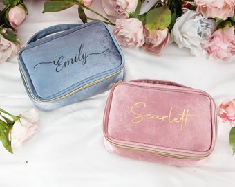 Cosmetic Bag Personalized  | Customizable Makeup Pouch | Cosmetic Travel Bag | Toiletry Bag | Bridesmaid Gift | Gift for her