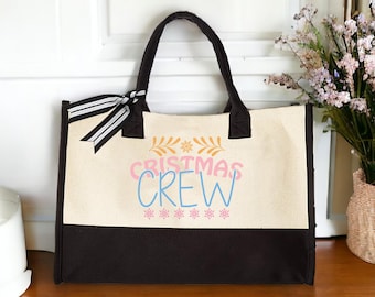 Christmas Crew Canvas Tote Bag – Festive Holiday Shopper