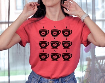 Sip and Smile Coffee Lovers Tee Unisex Jersey Short Sleeve Tee
