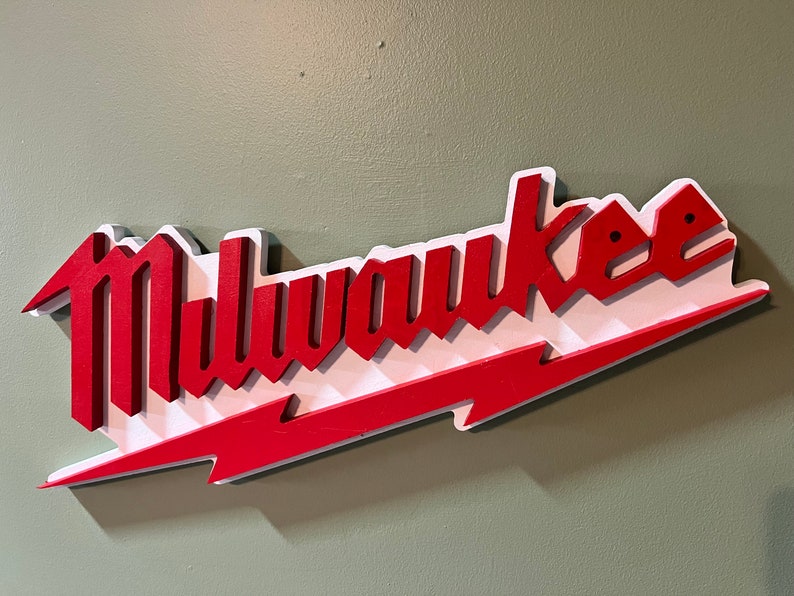 3D Milwaukee Tools Logo Wall Sign 24 Etsy