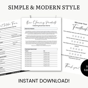 Cleaning Services Templates, Professional Cleaners Bundle, Digital ...