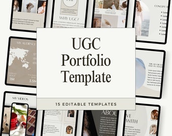 UGC Portfolio Vorlage, Content Creation Kit, Social Media, Portfolio Website