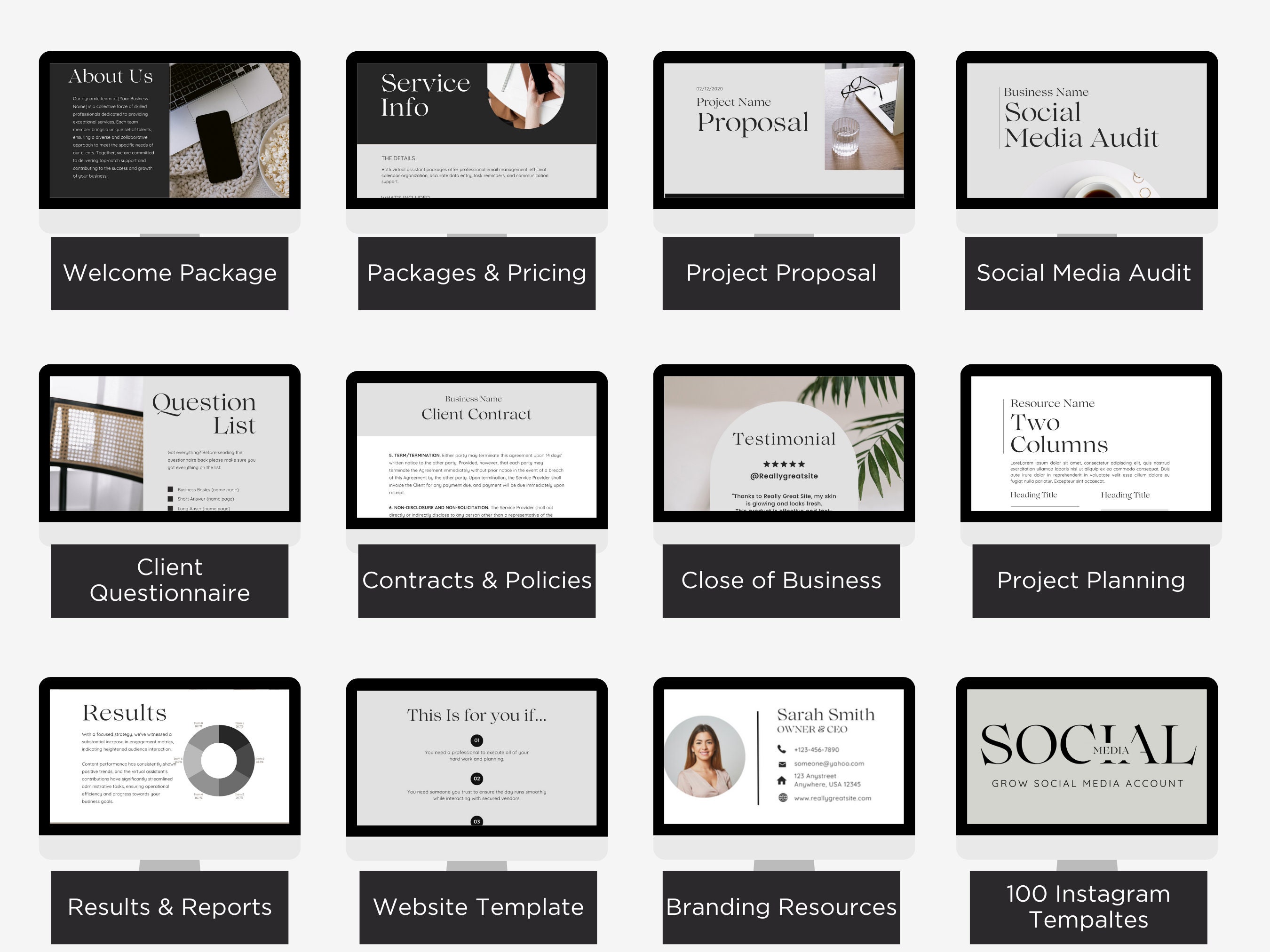 Modern Virtual Assistant Bundle - Etsy