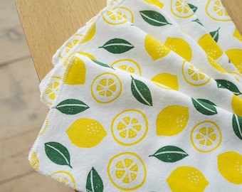 Toallas de papel reutilizables, toallas sin papel, toallas sin papel, toallas de papel reutilizables lavables, rollo de toallas sin papel, toallas reutilizables, juego de 5 limón