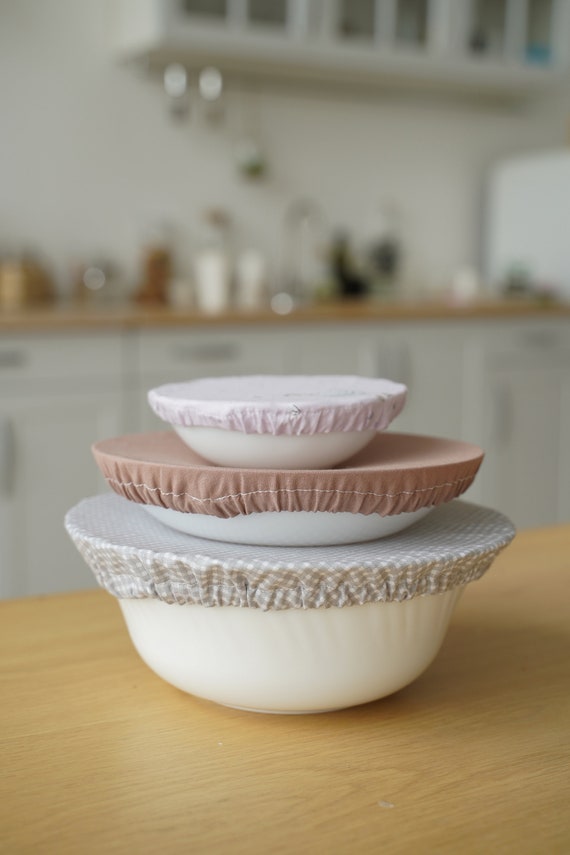 Zero-Waste Fabric Bowl Covers, Set of 3