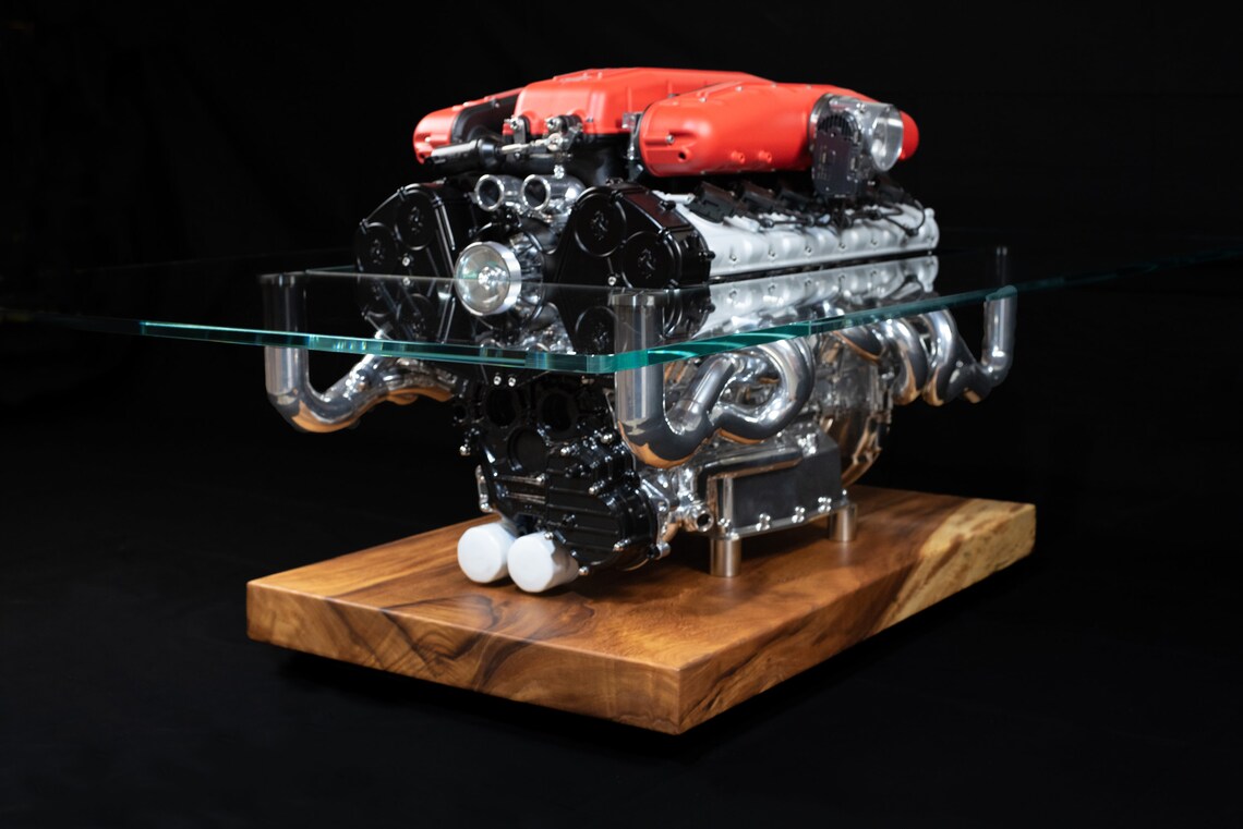 Ferrari V12 Engine Coffee Table 5.75 L, Engine Coffee Table, Supercar