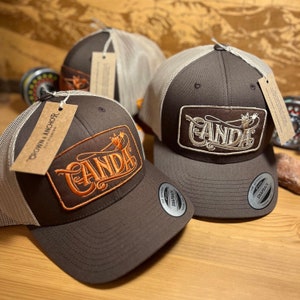 Trucker Cap Fliegenfischer Baseballmütze Canda Wear Logo (Classic Vintage Retro Logo Braun)