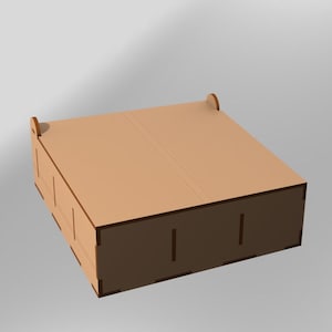 Teebox, 4 verschiedene Größen mit Klappdeckel Box Laser geschnitten SVG-Dateien, Aufbewahrungsbox Dateien, Vektordateien für das Laserschneiden