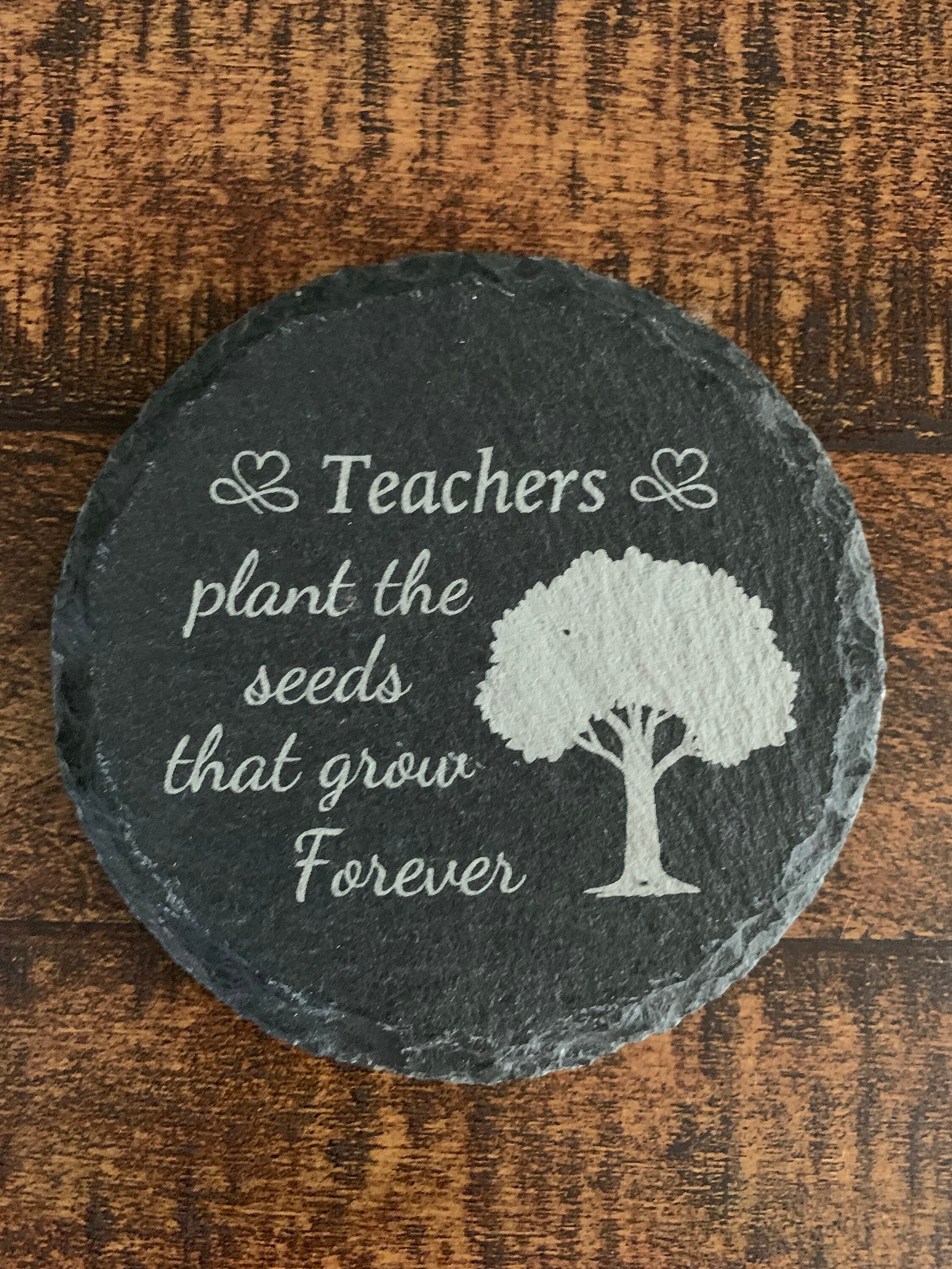 Personalized Teacher Appreciation Coasters, Slate Coasters - Etsy