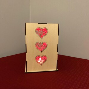 Heart lantern, Valentine&#39;s Day gift, wooden lantern