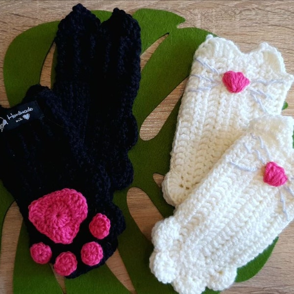 Mitaines chaudes et confortables pour chat, mitaines pour chat, chauffe-poignets confortables et doux. Un cadeau élégant pour la personne que vous aimez.