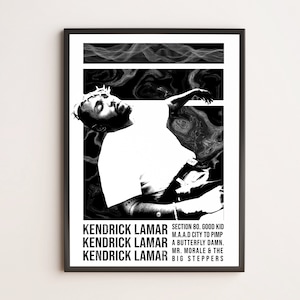 Kendrick Lamar | Black & White | Poster | Retro | Custom Poster | Print Wall Art | Room Decor | Minimalist | Euphoria | Not Like Us