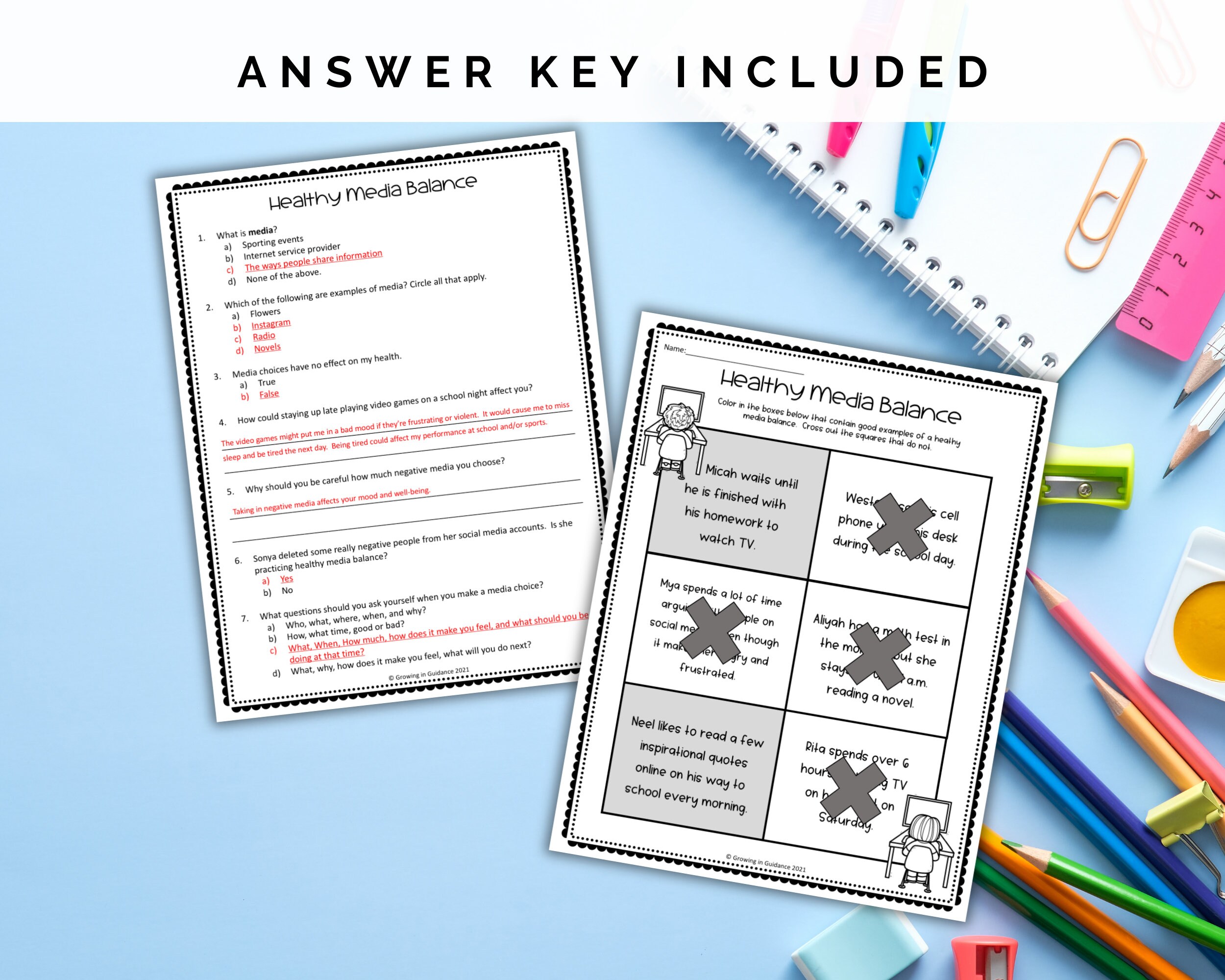 Point And Patch Balances Worksheet.pdf Healthy Media Balance Lesson: Grades 3-6, Counseling Worksheets (PDF ...