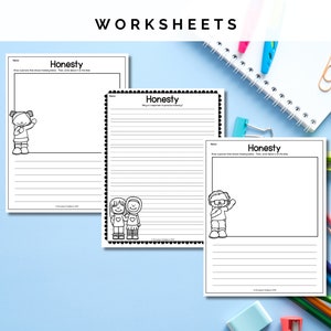 Honesty Lesson and Presentation K-5th Grade No Prep Low Prep Elementary Character Lesson School Counseling Homeschool Trustworthiness Lesson Google Slides Resource Activity Guidance Printables Lying Telling the Truth Ruthie and the not so teeny lie