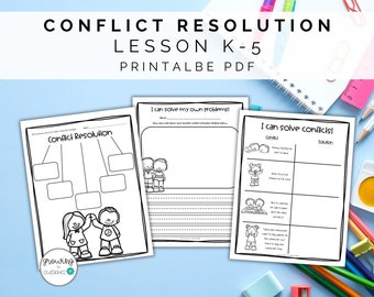 Conflict Resolution Lesson K-5th Grade | No Prep Problem Solving Elementary School Counseling Lesson & Presentation | Homeschool Lesson