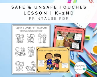 Safe and Unsafe Touches Lesson K-2nd Grade | No Prep Personal Safety Lesson | Elementary School Counseling or Homeschool Lesson