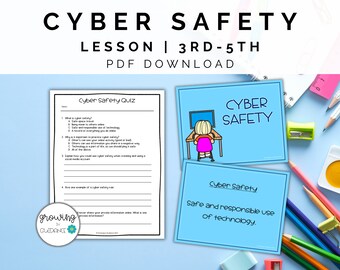 Lección de ciberseguridad: Presentación y hojas de trabajo para primaria (descarga digital)