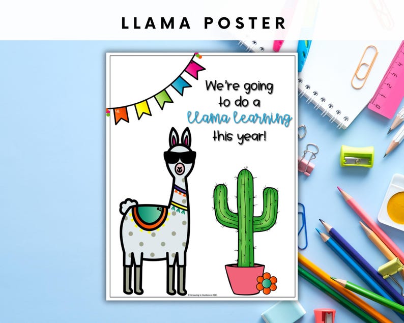 Llama Back to School Activity Pack: Prek-2nd Grade Goal Setting ...