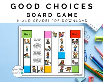 Good Choices Board Game: Classroom Management K-2 (Digital Download)
