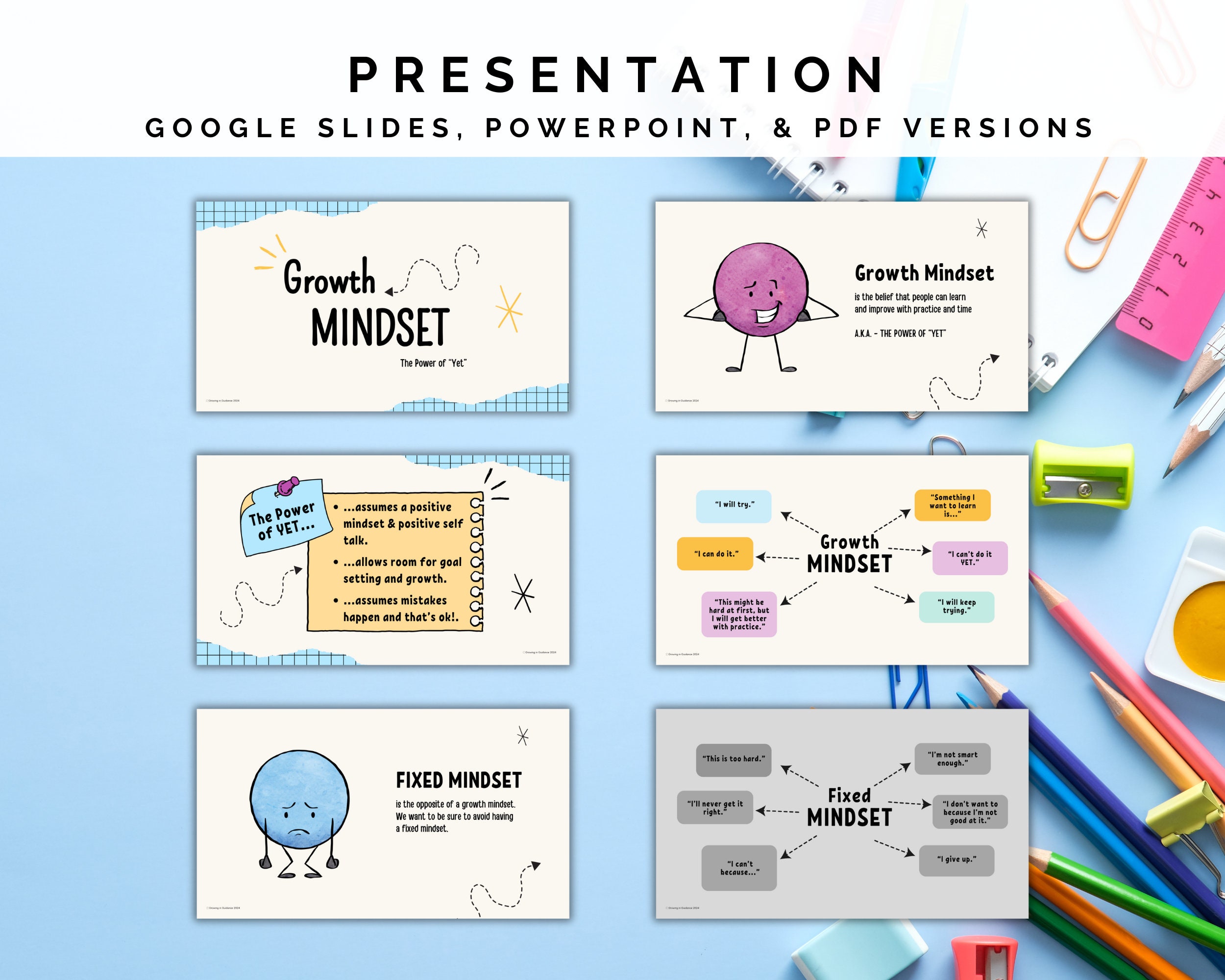 Growth Mindset Lesson: Middle & High School Counseling Resource ...