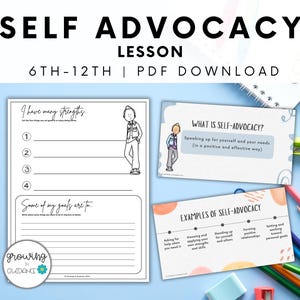 Self-Advocacy Lesson: Middle & High School Resource (Digital Download)