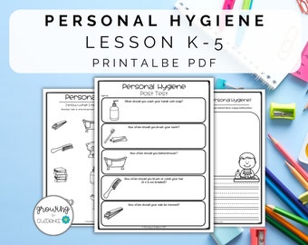 Personal Hygiene Lesson K-5th Grade | No Prep Lesson | Hygiene Printable | Hygiene Worksheets | Elementary Lesson | Homeschool Lesson