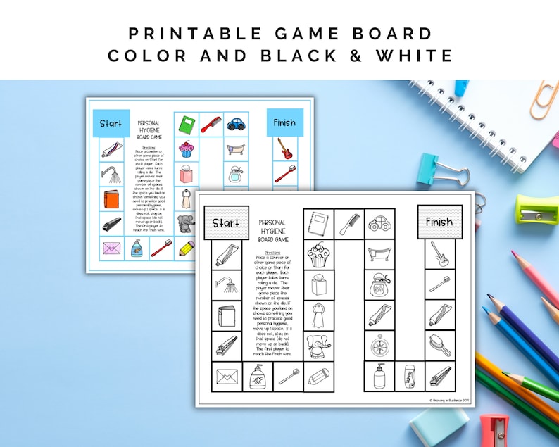 Personal Hygiene Board Game Prek-2nd Grade | Life Skills Game | No Prep ...
