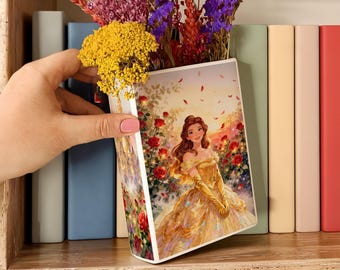 Die Schöne und das Biest Märchenbuch Vase, Die Schöne und das Biest Märchenbuch Vase, Schöne und das Biest Märchenbuch Vase, Schöne und das Biest Märchenbuch Geschenk, Weihnachtsgeschenk