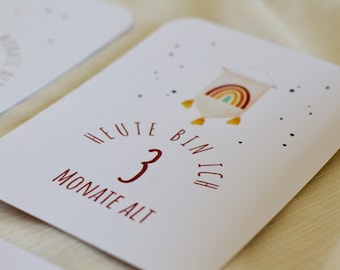 Milestone cards | A6 | Baby Monthly Cards | Handmade